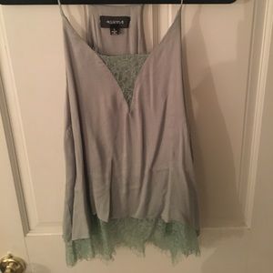 Lacy light blue tank, from boutique